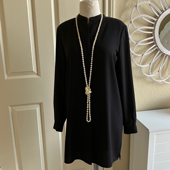 Elegant Anne Klein Nehru Black Tunic NWT - Picture 3 of 9